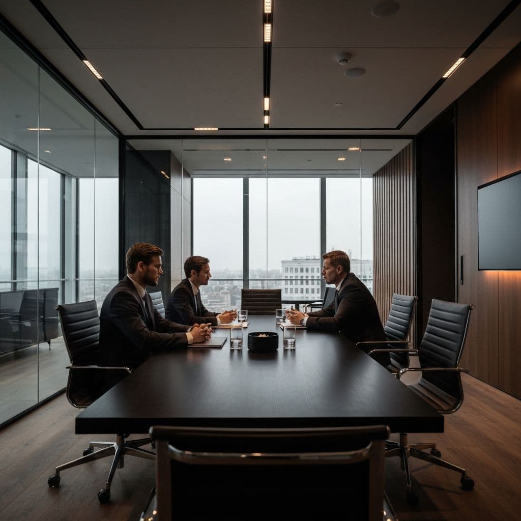 Reuniao estrategica no escritorio